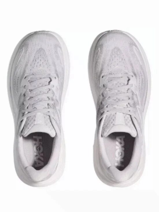 Clifton 10 Running Women's Hoka Shoes - Ash Grey/White - Picture 4 of 7